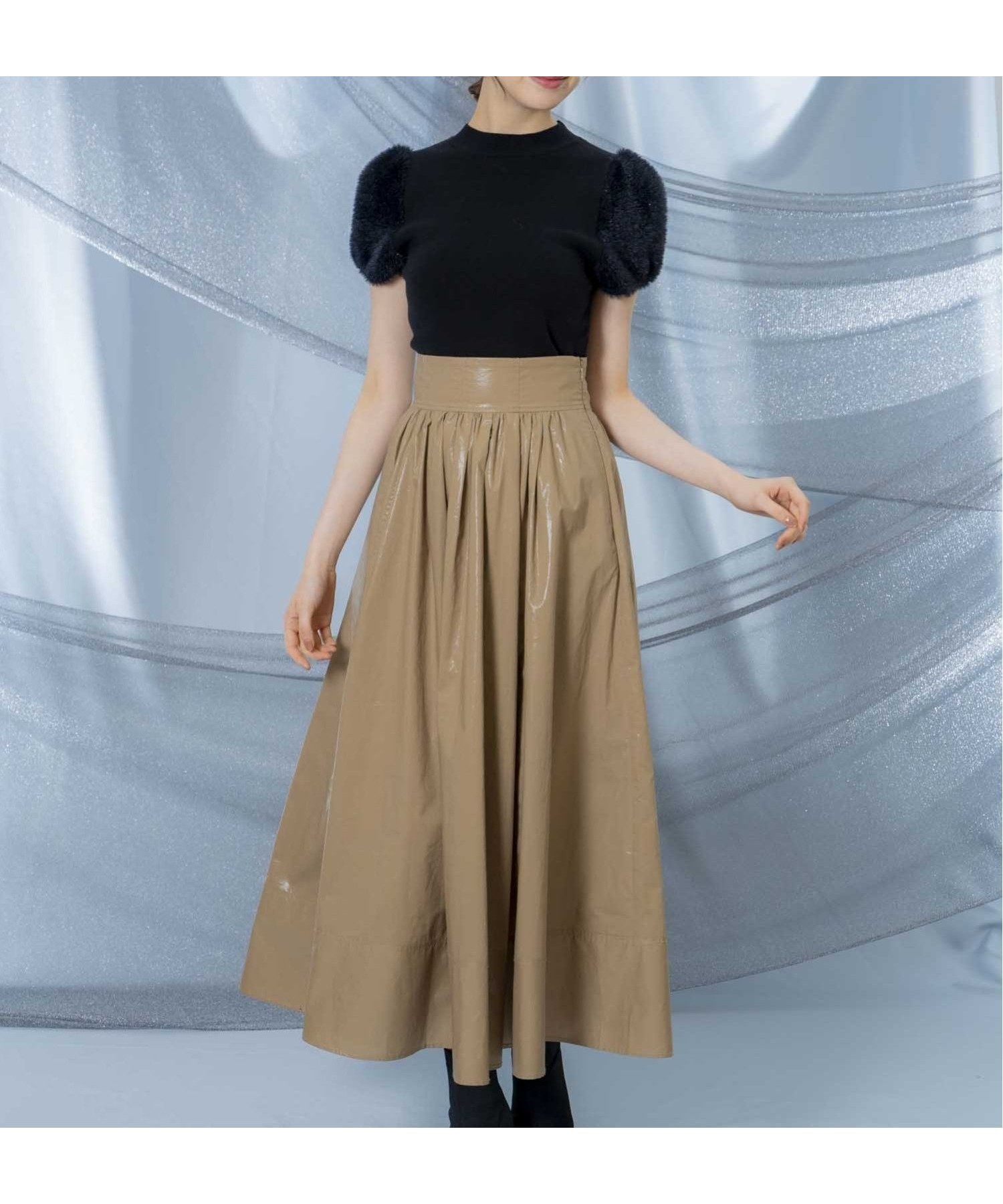 【ノエラ/Noela】のギャザーデザインフレアスカート 人気、トレンドファッション・服の通販 founy(ファニー) 　ファッション　Fashion　レディースファッション　WOMEN　スカート　Skirt　Aライン/フレアスカート　Flared A-Line Skirts　ベーシック　Basic　ポケット　Pocket　エレガント 上品　Elegant　 other-1|ID: prp329100004525604 ipo3291000000032008204