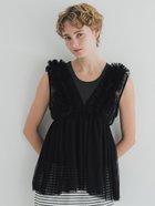 【コカ/COCA】のチュールVネックトップス Black|ID: prp329100004525626 ipo3291000000032059695