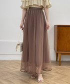 【その他のブランド/Other】のパイピングチュールフレアロングスカート モカ|ID: prp329100004525627 ipo3291000000032008301