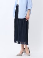 【タカキュー/TAKA-Q】のシフォンジョーゼット ロングスカート 【25SS】 レディース スーツ スカート ビジネス カジュアル 仕事 通勤 セットアップ 75紺|ID: prp329100004525643 ipo3291000000032008381