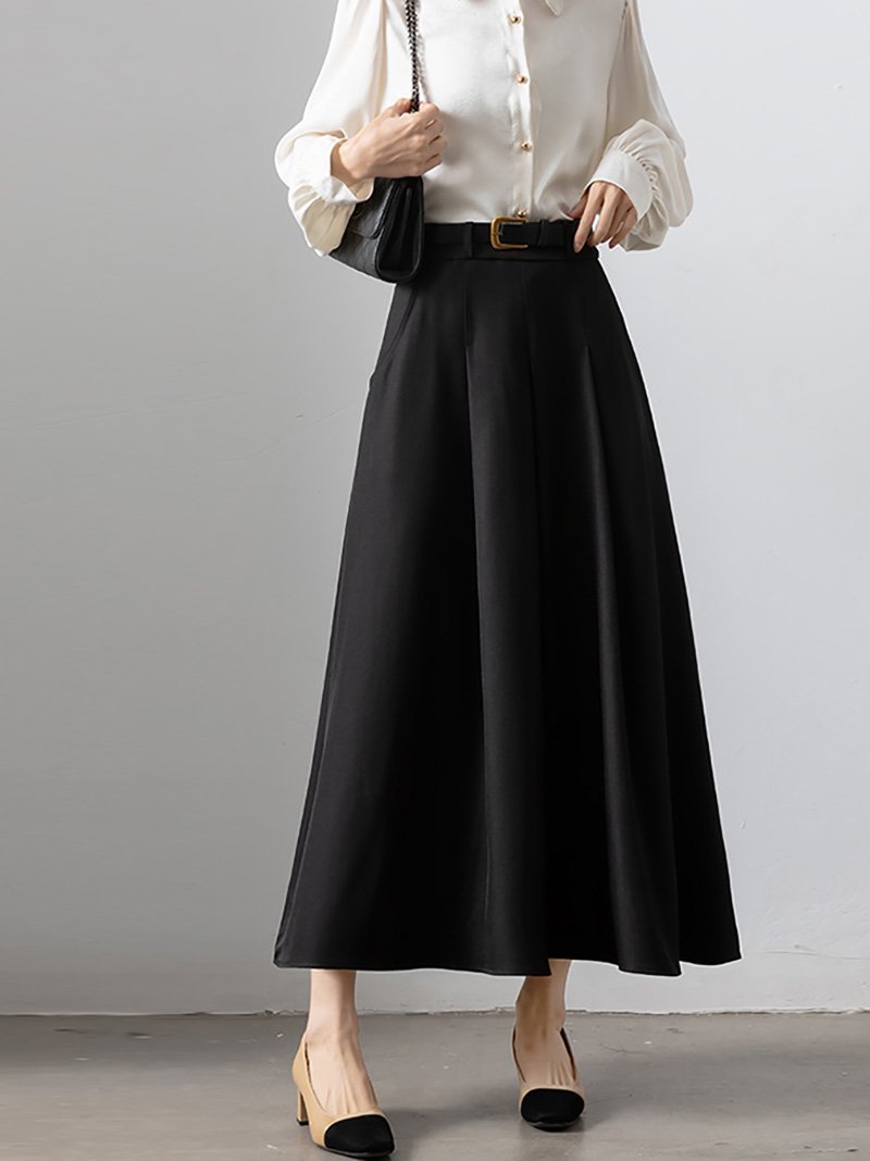 【ドゥーベル/Doux Belle】のハイウエスト ギャザースカート ロングスカート 人気、トレンドファッション・服の通販 founy(ファニー) 　ファッション　Fashion　レディースファッション　WOMEN　スカート　Skirt　ロングスカート　Long Skirt　ギャザー　Gather　チャーム　Charm　ロング　Long　エレガント 上品　Elegant　ビジネス 仕事 通勤　Business　楽ちん　Easy　 other-1|ID: prp329100004525657 ipo3291000000032008442