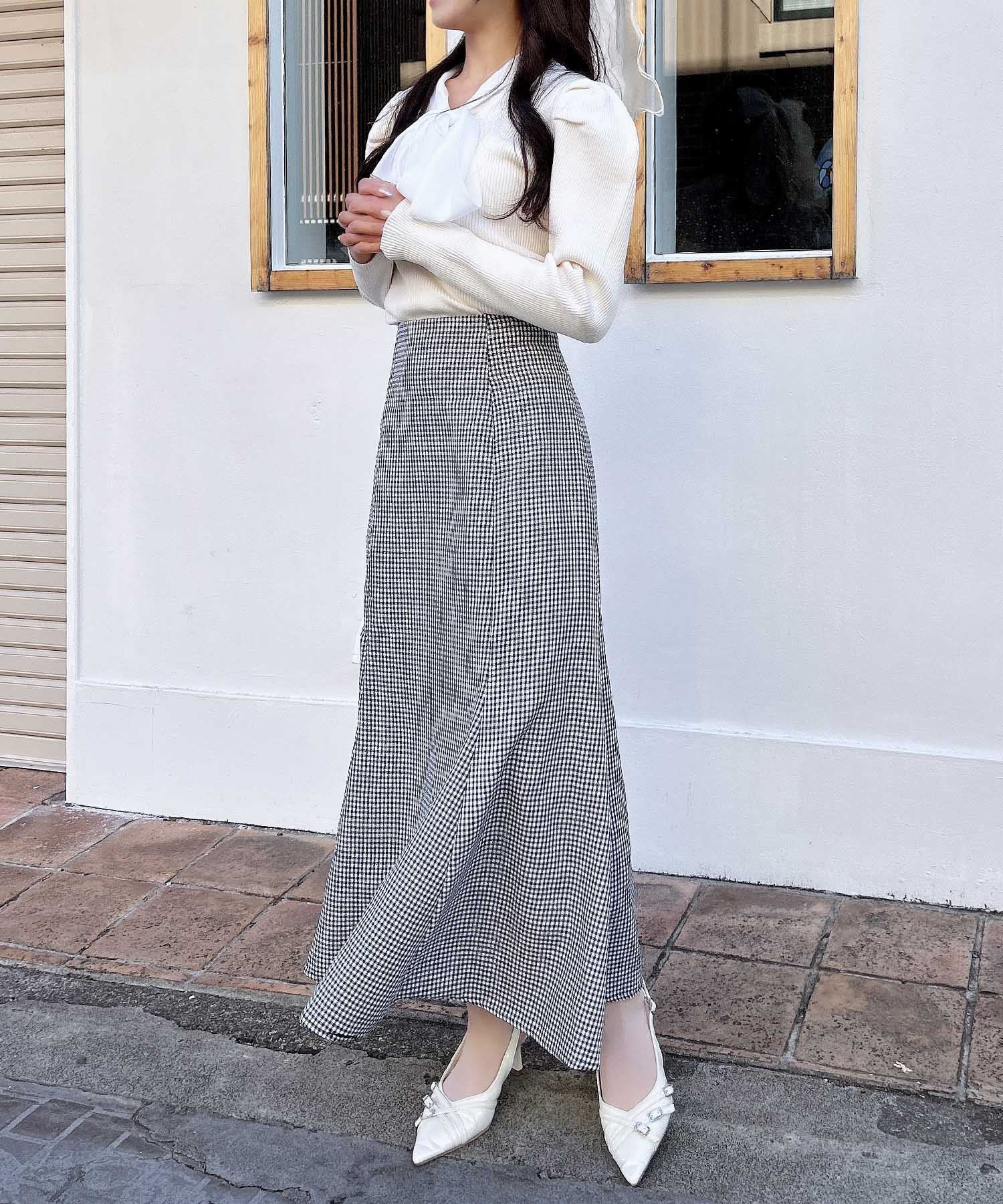 【イング/INGNI】のINGNI/BackレースUPマーメイドSK インテリア・キッズ・メンズ・レディースファッション・服の通販 founy(ファニー) 　ファッション　Fashion　レディースファッション　WOMEN　スカート　Skirt　シンプル　Simple　チェック　Check　フィット　Fit　マーメイド　Mermaid　レース　Race　ロング　Long　無地　Plain Color　クロ/ギンガム|ID: prp329100004525663 ipo3291000000032203597