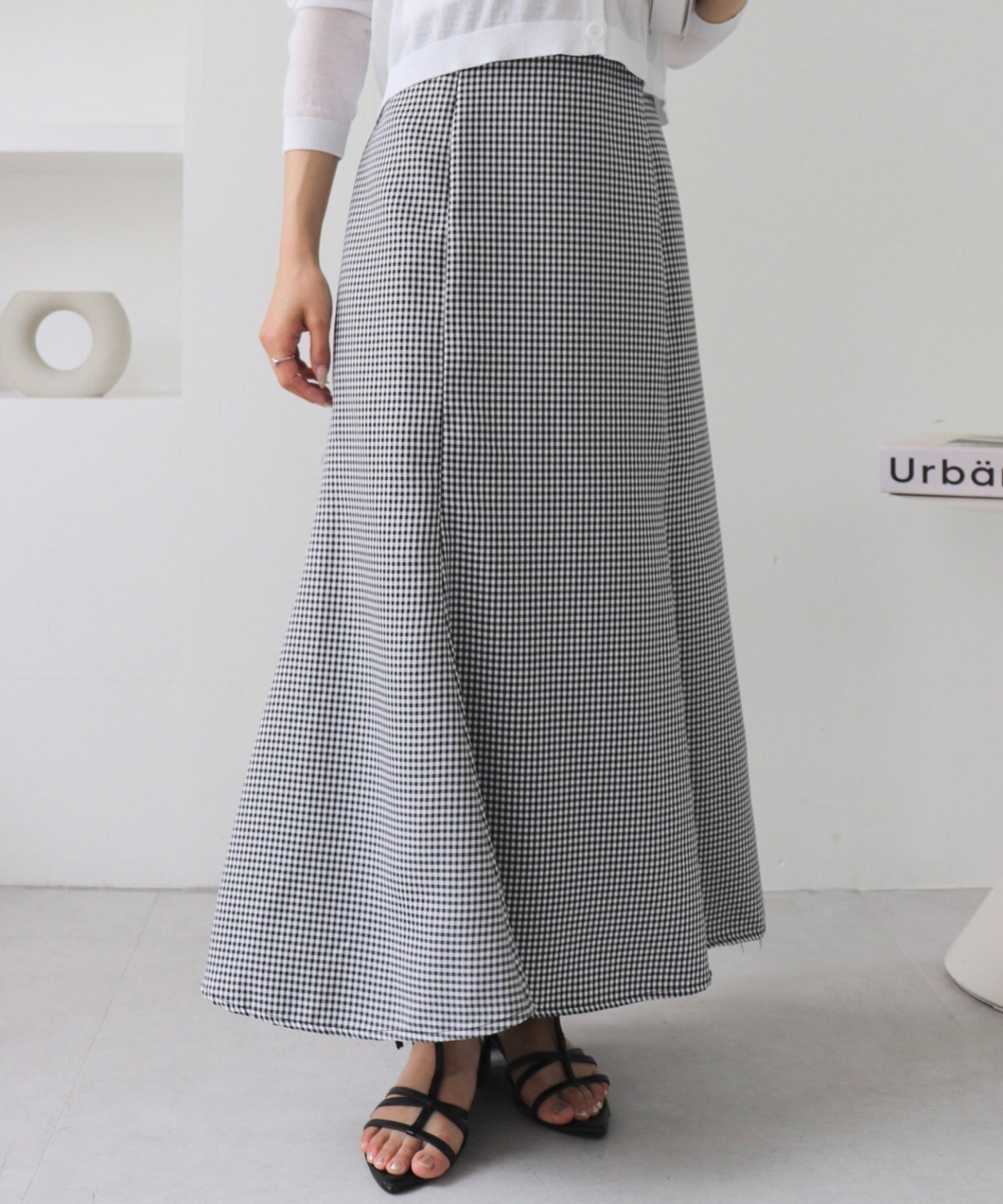 【イング/INGNI】の【WEB限定】バックレースアップマーメイドスカート インテリア・キッズ・メンズ・レディースファッション・服の通販 founy(ファニー) 　ファッション　Fashion　レディースファッション　Fashion for Women　スカート　Skirts　シンプル　Simple, Minimal　チェック　Check, Plaid, Tartan　フィット　Fit, Slim Fit　レース　Lace, Lace Fabric　ロング　Long, Long-Length　無地　Plain, Solid Color　クロ/ギンガム|ID: prp329100004525663 ipo3291000000033454895