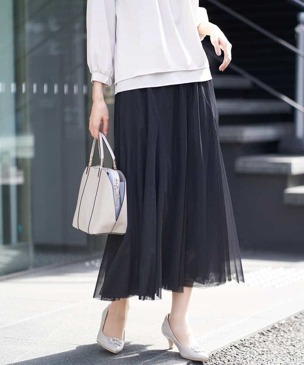 【アー ヴェー ヴェー/a.v.v】の【洗える】チュールフレアスカート 人気、トレンドファッション・服の通販 founy(ファニー) 　ファッション　Fashion　レディースファッション　WOMEN　スカート　Skirt　Aライン/フレアスカート　Flared A-Line Skirts　エレガント 上品　Elegant　洗える　Washable　ジャケット　Jacket　スウェット　Sweat　チュール　Tulle　ツイード　Tweed　再入荷　Restock/Back In Stock/Re Arrival　セレモニー　Ceremony　入学式　Entrance Ceremony　卒業式　Graduation Ceremony　ビジネス 仕事 通勤　Business　 other-1|ID: prp329100004525678 ipo3291000000032008538