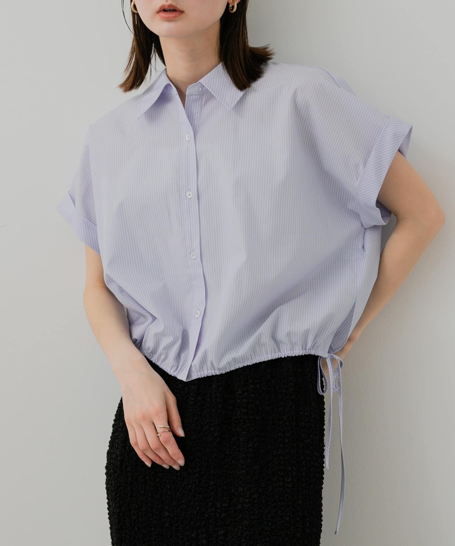 【センスオブプレイス/SENSE OF PLACE by URBAN RESEARCH】のクロップドバルーンブラウス インテリア・キッズ・メンズ・レディースファッション・服の通販 founy(ファニー) 　ファッション　Fashion　レディースファッション　WOMEN　トップス・カットソー　Tops/Tshirt　シャツ/ブラウス　Shirts/Blouses　2025年　2025　2025春夏・S/S　Ss,Spring/Summer,2025　クロップド　Cropped　デニム　Denim　夏　Summer　S/S・春夏　Ss・Spring/Summer　L.BLU×WHT|ID: prp329100004525715 ipo3291000000032008678