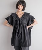【ローリーズファーム/LOWRYS FARM】のフリルチュニックブラウス 人気、トレンドファッション・服の通販 founy(ファニー) ファッション Fashion レディースファッション WOMEN トップス・カットソー Tops/Tshirt シャツ/ブラウス Shirts/Blouses おすすめ Recommend ジョーゼット Georgette ストレート Straight スリーブ Sleeve デニム Denim フリル Frills フレンチ French thumbnail ブラック09|ID: prp329100004525722 ipo3291000000032008718