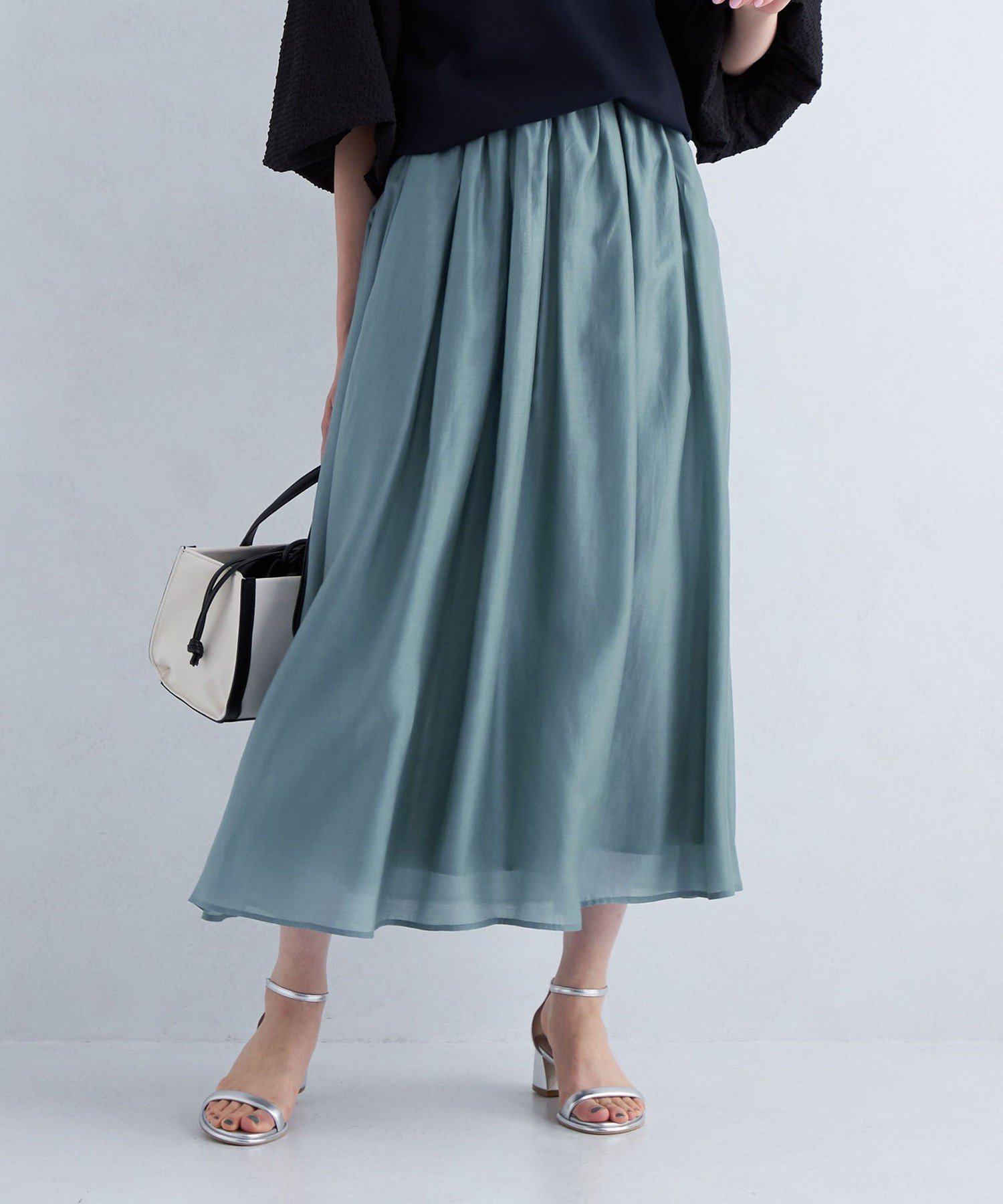 【その他のブランド/Other】のシアー ギャザー スカート 2 インテリア・キッズ・メンズ・レディースファッション・服の通販 founy(ファニー) 　ファッション　Fashion　レディースファッション　WOMEN　スカート　Skirt　ウェーブ　Wave　ギャザー　Gather　シアー　Sheer　DK.GREEN|ID: prp329100004525737 ipo3291000000032008785