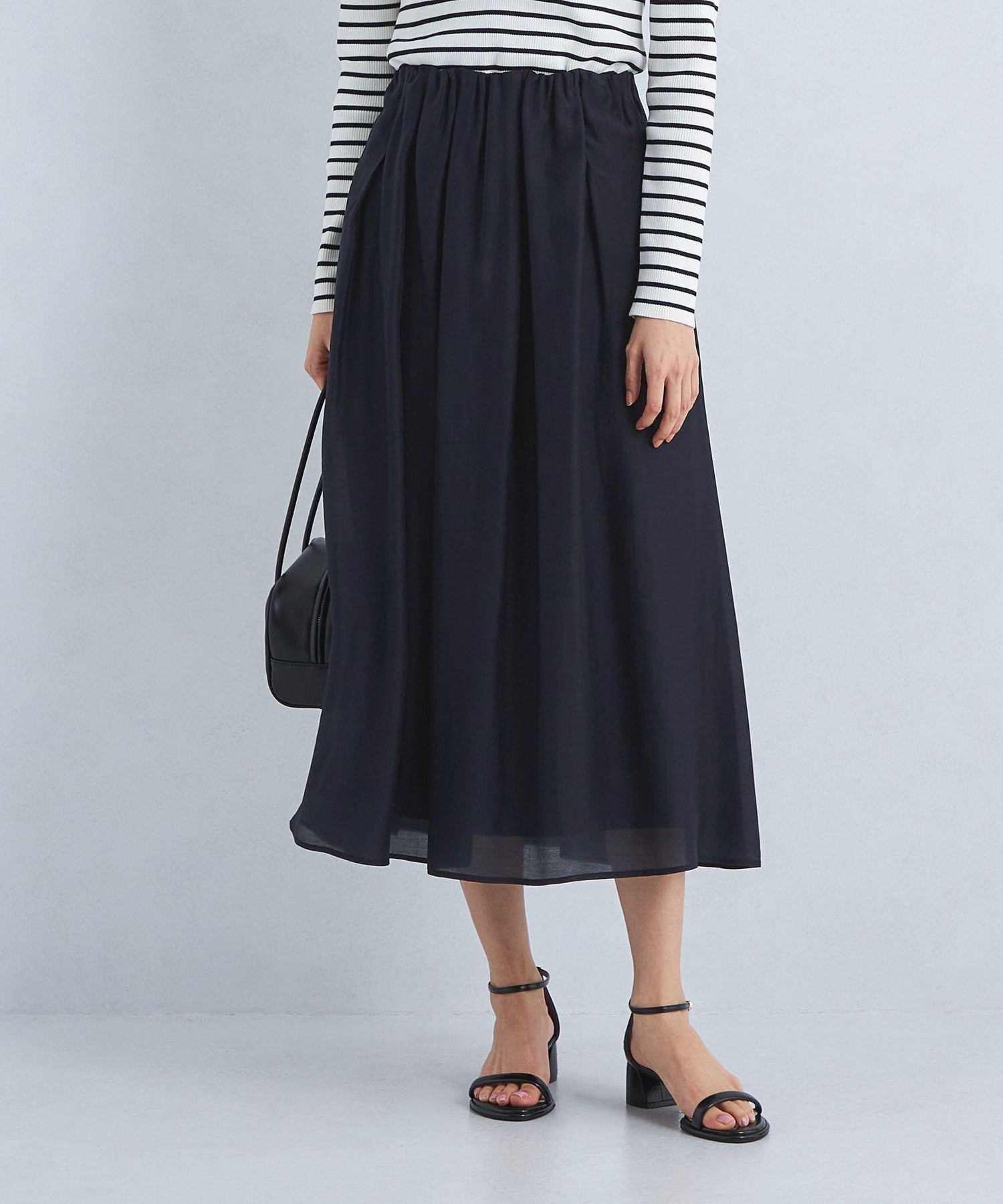 【その他のブランド/Other】のシアー ギャザー スカート 2 インテリア・キッズ・メンズ・レディースファッション・服の通販 founy(ファニー) 　ファッション　Fashion　レディースファッション　WOMEN　スカート　Skirt　ウェーブ　Wave　ギャザー　Gather　シアー　Sheer　NAVY|ID: prp329100004525737 ipo3291000000032008787