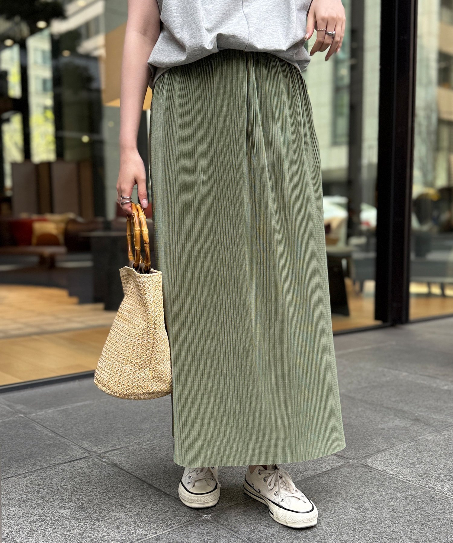 【シェトワ/Chez toi】の【大人気リバイバル】プリーツナロースカート インテリア・キッズ・メンズ・レディースファッション・服の通販 founy(ファニー) 　ファッション　Fashion　レディースファッション　WOMEN　スカート　Skirt　シンプル　Simple　スリット　Slit　プリーツ　Pleats　ベスト　Vest　リラックス　Relax　プチプライス・低価格　Affordable　おすすめ　Recommend　カーキ|ID: prp329100004525754 ipo3291000000032201390