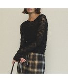 【メゾンスペシャル/MAISON SPECIAL】のFringe Lace Crew Neck Tops BLK|ID: prp329100004525755 ipo3291000000032008848