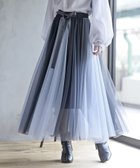 【アールピーエス/rps】のウエストリボンチュール配色ロングスカート 人気、トレンドファッション・服の通販 founy(ファニー) ファッション Fashion レディースファッション WOMEN スカート Skirt ロングスカート Long Skirt エアリー Airy チュール Tulle フロント Front ポケット Pocket リボン Ribbon ロング Long thumbnail グレイッシュブルー|ID: prp329100004525760 ipo3291000000032008873