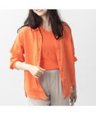 【インディヴィ/INDIVI】の【毎年人気!/フレンチリネン】ベーシックシャツ オレンジ|ID: prp329100004525783 ipo3291000000032008965