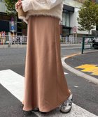 【チャオパニックティピー/CIAOPANIC TYPY】の【チェック柄登場/華奢見えが叶う】スタイルアップサテンスカート キャメル|ID: prp329100004525784 ipo3291000000034577252