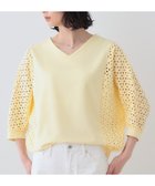 【インディヴィ/INDIVI】の【洗える/体型カバー】レースコンビトップス ライトイエロー|ID: prp329100004525791 ipo3291000000032275542