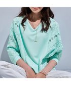 【インディヴィ/INDIVI】の新色登場!【洗える/体型カバー】レースコンビトップス ミントグリーン|ID: prp329100004525791 ipo3291000000032607444