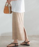 【アーバンリサーチ ロッソ/URBAN RESEARCH ROSSO】のランダムパイルスリットスカート MIX BEIGE|ID: prp329100004525796 ipo3291000000032009033