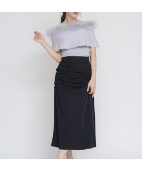 【ノエラ/Noela】のパッカリングサテンナロースカート 人気、トレンドファッション・服の通販 founy(ファニー) ファッション Fashion レディースファッション WOMEN スカート Skirt ギャザー Gather サテン Satin ドレープ Drape ポケット Pocket |ID:prp329100004525831