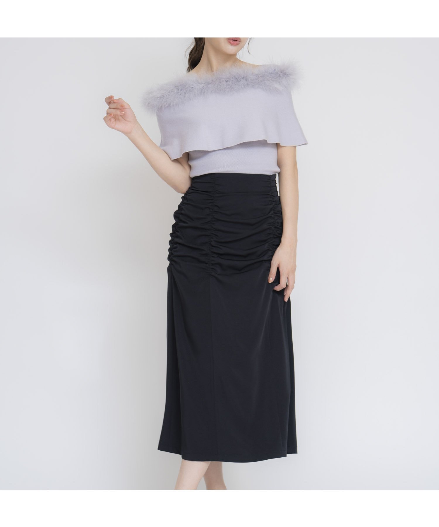 【ノエラ/Noela】のパッカリングサテンナロースカート 人気、トレンドファッション・服の通販 founy(ファニー) 　ファッション　Fashion　レディースファッション　WOMEN　スカート　Skirt　ギャザー　Gather　サテン　Satin　ドレープ　Drape　ポケット　Pocket　 other-1|ID: prp329100004525831 ipo3291000000032009162