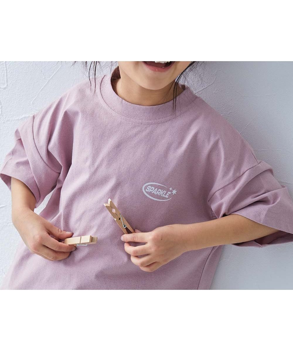 【デビロック/devirock / KIDS】のデビラボ 洗濯に強い BIGシルエット プリント半袖Tシャツ Tシャツ トップス 25SS インテリア・キッズ・メンズ・レディースファッション・服の通販 founy(ファニー) 　ファッション　Fashion　キッズファッション　KIDS　トップス・カットソー　Tops/Tees/Kids　ストレッチ　Stretch　トレンド　Trend　フレア　Flare　プリント　Print　ベーシック　Basic　半袖　Short Sleeve　おすすめ　Recommend　夏　Summer　2025年　2025　2025春夏・S/S　Ss,Spring/Summer,2025　005-ロゴS-くすみピンク|ID: prp329100004525835 ipo3291000000032009190