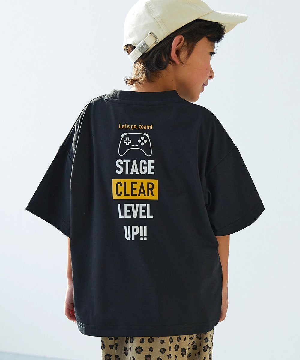 【デビロック/devirock / KIDS】のデビラボ 洗濯に強い BIGシルエット プリント半袖Tシャツ Tシャツ トップス 25SS インテリア・キッズ・メンズ・レディースファッション・服の通販 founy(ファニー) 　ファッション　Fashion　キッズファッション　KIDS　トップス・カットソー　Tops/Tees/Kids　ストレッチ　Stretch　トレンド　Trend　フレア　Flare　プリント　Print　ベーシック　Basic　半袖　Short Sleeve　おすすめ　Recommend　夏　Summer　2025年　2025　2025春夏・S/S　Ss,Spring/Summer,2025　011-ゲーム-ブラック|ID: prp329100004525835 ipo3291000000032009197