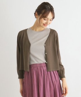 【ローラアシュレイ/LAURA ASHLEY】の【接触冷感/洗える/ショート丈】Vネックカーディガン 人気、トレンドファッション・服の通販 founy(ファニー) ファッション Fashion レディースファッション WOMEN トップス・カットソー Tops/Tshirt カーディガン Cardigans Vネック V-Neck カーディガン Cardigan ショート Short シンプル Simple 夏 Summer 洗える Washable |ID:prp329100004525838