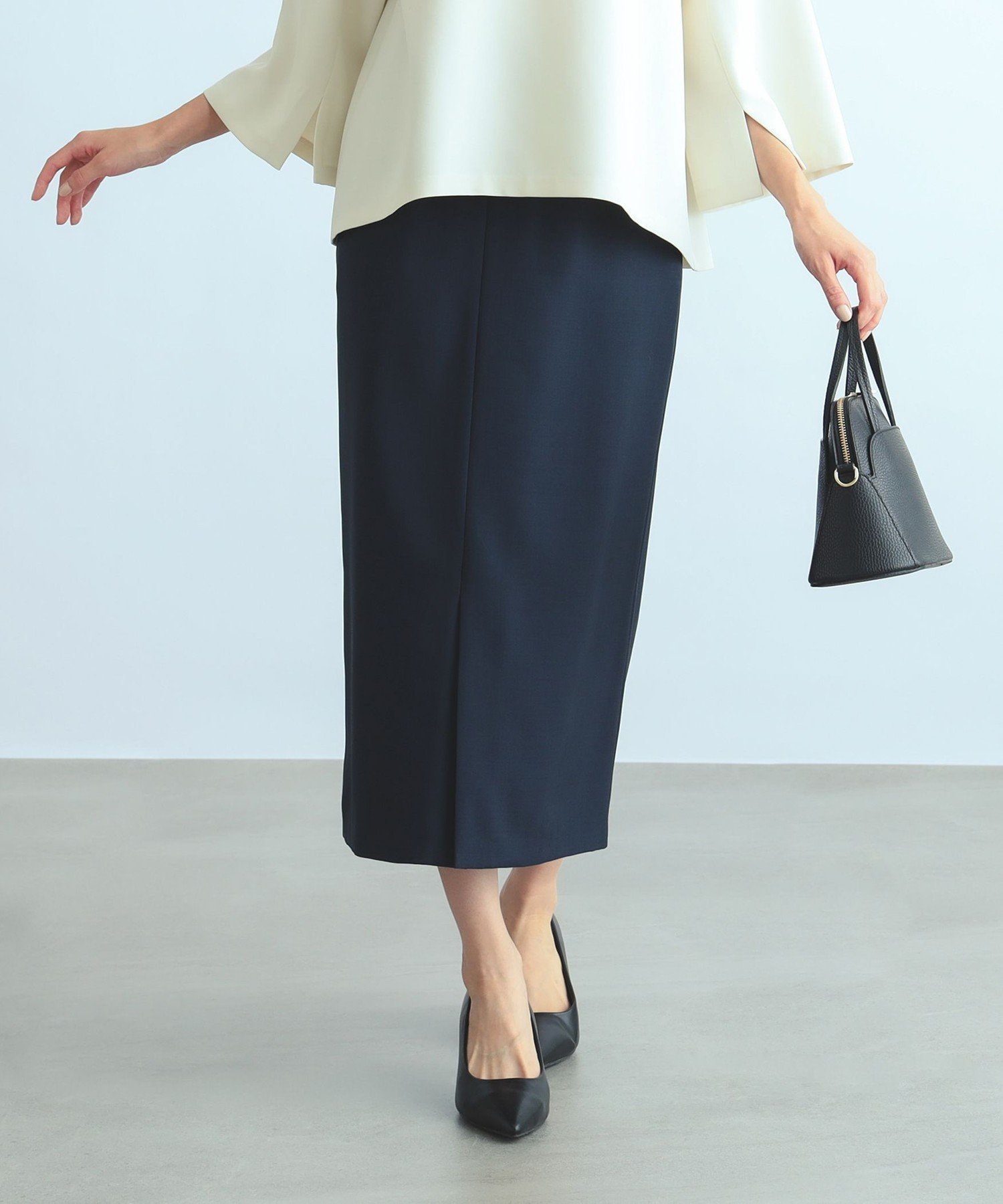 【その他のブランド/Other】のロングスカート インテリア・キッズ・メンズ・レディースファッション・服の通販 founy(ファニー) 　ファッション　Fashion　レディースファッション　WOMEN　スカート　Skirt　ロングスカート　Long Skirt　くるぶし　Ankle　ストレッチ　Stretch　スリット　Slit　ポケット　Pocket　ロング　Long　おすすめ　Recommend　セレモニー　Ceremony　入学式　Entrance Ceremony　NAVY|ID: prp329100004525850 ipo3291000000032009252