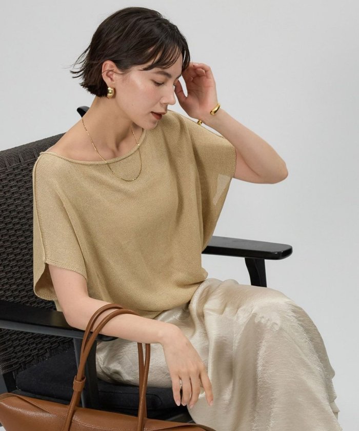 【バビロン/BABYLONE / KIDS】のニュアンスニットプルオーバー インテリア・キッズ・メンズ・レディースファッション・服の通販 founy(ファニー) https://founy.com/ ファッション Fashion キッズファッション Fashion for Kids トップス・カットソー Cut & Sew Tops グラデーション Gradient, Ombre サテン Satin, Glossy Fabric シンプル Simple, Minimal デコルテ Décolleté, Neckline なめらか Smooth, Silky Texture バランス Balance, Style Balance ベーシック Basic, Essential ペーパー Paper, Kraft Paper ワイド Wide, Wide Fit おすすめ Recommended / Our Picks 夏 Summer エレガント 上品 Elegant |ID: prp329100004525865 ipo3291000000032744401