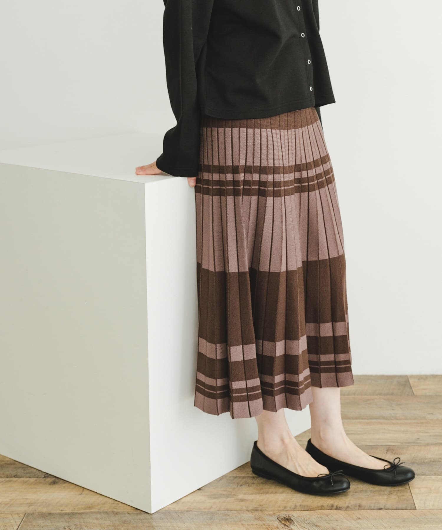 【その他のブランド/Other】のプリーツニットスカート インテリア・キッズ・メンズ・レディースファッション・服の通販 founy(ファニー) 　ファッション　Fashion　レディースファッション　WOMEN　スカート　Skirt　2024年　2024　2024-2025秋冬・A/W　Aw/Autumn/Winter/Fw/Fall/2024-2025　冬　Winter　カットソー　Cut And Sew　スウェット　Sweat　ストレッチ　Stretch　プリーツ　Pleats　ロング　Long　A/W・秋冬　Aw・Autumn/Winter・Fw・Fall-Winter　MOC|ID: prp329100004525881 ipo3291000000032009374