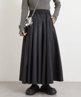 【チャオパニックティピー/CIAOPANIC TYPY】のチンツ加工光沢ボリュームスカート 人気、トレンドファッション・服の通販 founy(ファニー) ファッション Fashion レディースファッション WOMEN スカート Skirt サテン Satin シンプル Simple スウェット Sweat トレンド Trend ドレープ Drape プリーツ Pleats ミックス Mix 冬 Winter おすすめ Recommend |ID:prp329100004525907