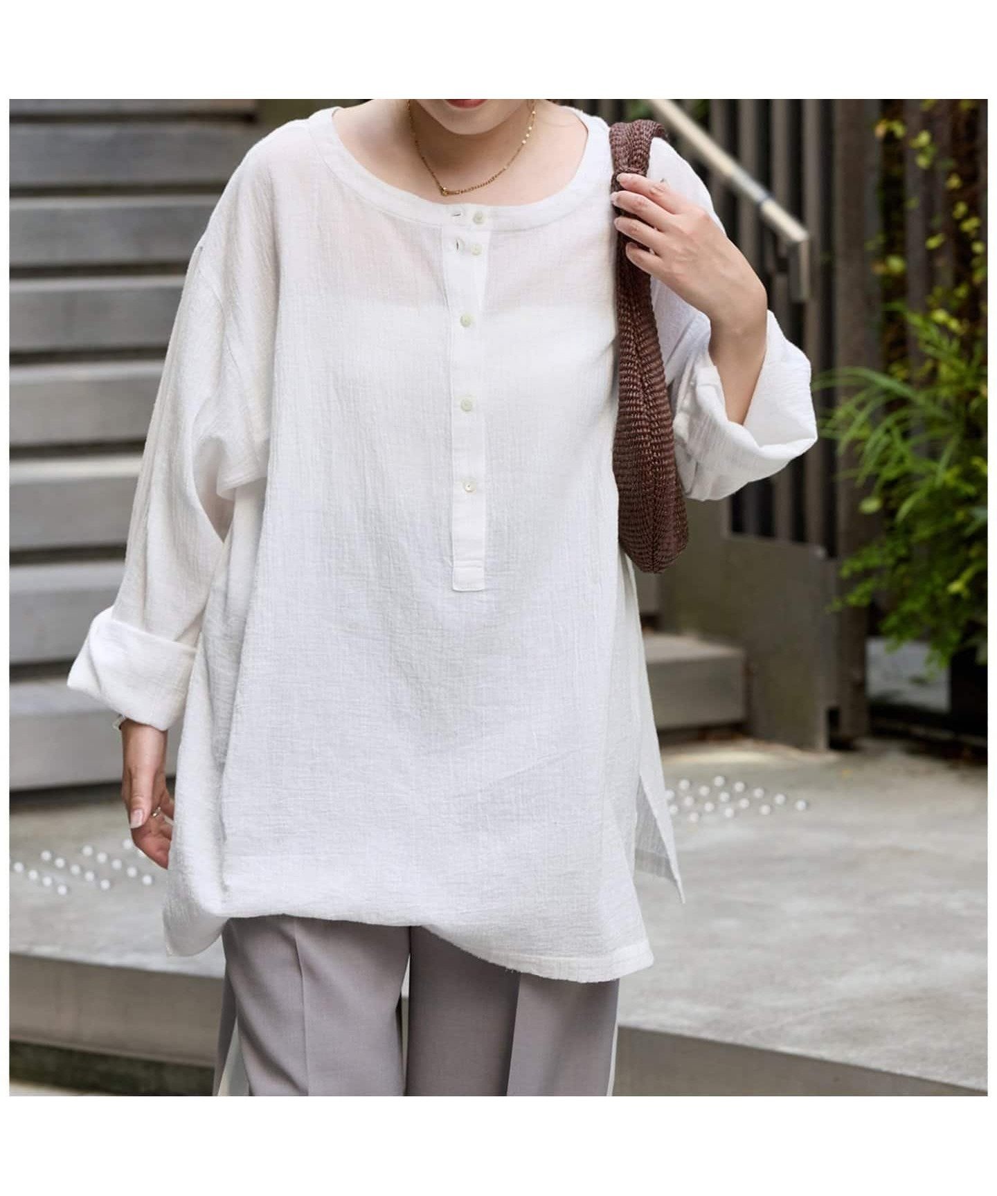 【ジャーナルスタンダード/JOURNAL STANDARD】の《追加2》ソフトガーゼ2WAYビッグプルオーバー インテリア・キッズ・メンズ・レディースファッション・服の通販 founy(ファニー) 　ファッション　Fashion　レディースファッション　WOMEN　トップス・カットソー　Tops/Tshirt　プルオーバー　Pullover　2025年　2025　2025春夏・S/S　Ss,Spring/Summer,2025　ビッグ　Big　ホワイト|ID: prp329100004525918 ipo3291000000032242377