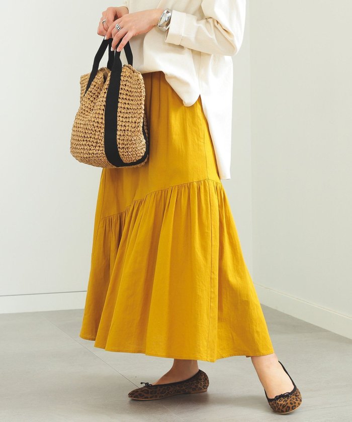 【その他のブランド/Other】のBEAMS HEART / ギャザー ティアードスカート インテリア・キッズ・メンズ・レディースファッション・服の通販 founy(ファニー) https://founy.com/ ファッション Fashion レディースファッション WOMEN スカート Skirt ティアードスカート Tiered Skirts ギャザー Gather ティアードスカート Tiered Skirt フレア Flare リネン Linen |ID: prp329100004525928 ipo3291000000032009539