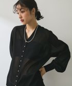 【アダム エ ロペ/ADAM ET ROPE'】の【WEB限定】・【サステナブル】メニーボタンシアーニットカーディガン ブラック(01)|ID: prp329100004525932 ipo3291000000032534864