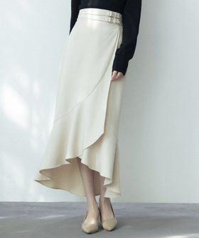 【セゾンドパピヨン/SAISON DE PAPILLON】のラップ風ダブルベルトミモレ丈スカート 人気、トレンドファッション・服の通販 founy(ファニー) ファッション Fashion レディースファッション WOMEN スカート Skirt ベルト Belts おすすめ Recommend アシンメトリー Asymmetry エレガント 上品 Elegant カットソー Cut And Sew ダブル Double フィット Fit ミモレ Mimore ラップ Wrap 楽ちん Easy |ID:prp329100004525959