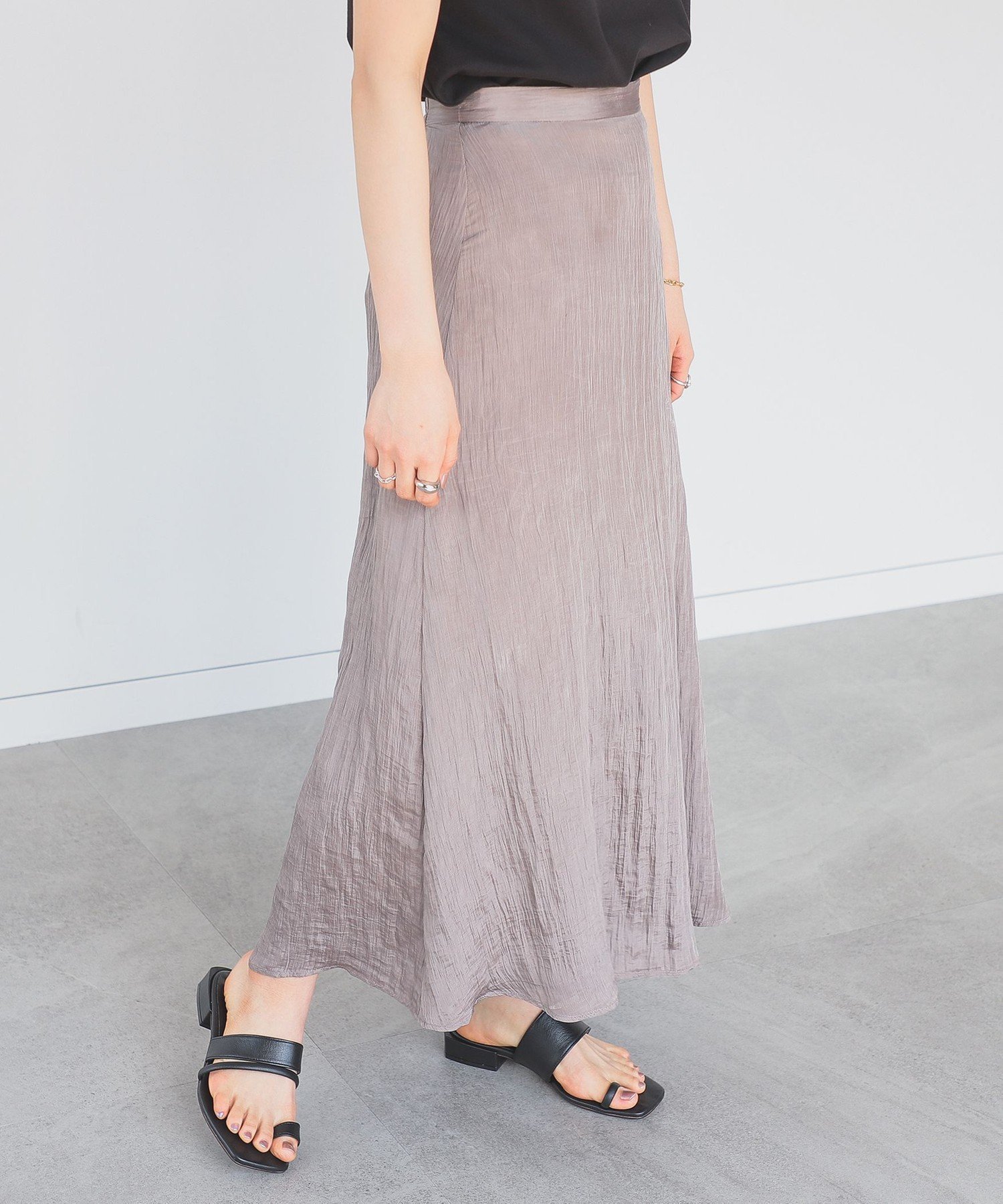 【その他のブランド/Other】のB MING by BEAMS / ワッシャー フレア スカート 22SS インテリア・キッズ・メンズ・レディースファッション・服の通販 founy(ファニー) 　ファッション　Fashion　レディースファッション　WOMEN　スカート　Skirt　Aライン/フレアスカート　Flared A-Line Skirts　2022年　2022　2022 春夏 S/S　Ss,Spring/Summer,2022　エアリー　Airy　シンプル　Simple　フレア　Flare　プリーツ　Pleats　マキシ　Maxi　ワッシャー　Washer　GREIGE|ID: prp329100004525976 ipo3291000000032009725