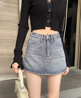 【ミニミニストア/miniministore】のデニムスカパン キュロットスカート韓国風 人気、トレンドファッション・服の通販 founy(ファニー) ファッション Fashion レディースファッション Fashion for Women スカート Skirts キュロットスカート Culottes & Wide-Leg Shorts ショート Short, Short Length ミニスカート Mini Skirt, Short Skirt ロング Long, Long-Length 人気 Popular, Best Seller 台形 A-Line, Trapezoid Shape |ID:prp329100004526010