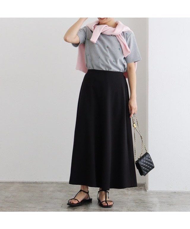 【ピエロ/Pierrot】の機能性ミドル丈フレアスカート 人気、トレンドファッション・服の通販 founy(ファニー) 　ファッション　Fashion　レディースファッション　WOMEN　スカート　Skirt　Aライン/フレアスカート　Flared A-Line Skirts　ウォッシャブル　Washable　ジョーゼット　Georgette　ストレッチ　Stretch　フレア　Flare　ミドル　Middle　夏　Summer　春　Spring　S/S・春夏　Ss・Spring/Summer　 other-1|ID: prp329100004526012 ipo3291000000032009884
