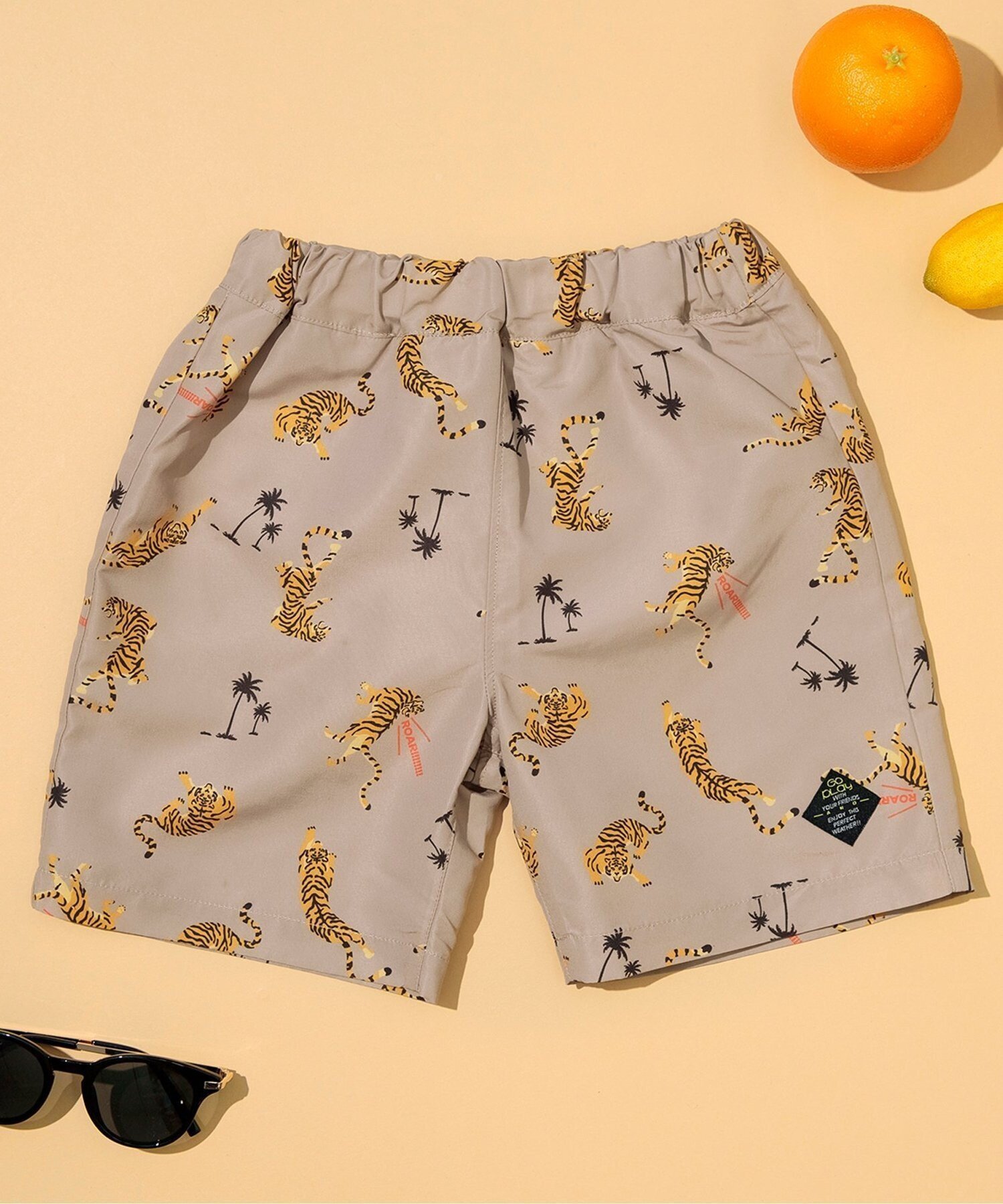 【エフオー オンラインストア/F.O.Online Store / KIDS】のわくわくビーチショーツ 4分丈 インテリア・キッズ・メンズ・レディースファッション・服の通販 founy(ファニー) 　ファッション　Fashion　キッズファッション　Fashion for Kids　インナー　Innerwear　ショーツ　Shorts, Short Pants　トレンド　Trend, Trending Now　ビーチ　Beach, Seaside　フィット　Fit, Slim Fit　フリル　Frill, Ruffle　ベビー　Baby, Babywear　メッシュ　Mesh, Net Fabric　夏　Summer　水着　Swimsuit, Swimwear　ベージュ|ID: prp329100004526025 ipo3291000000033507907