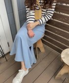 【ジュノア/JUNOAH】のスリットマーメイドロングスカート薄手伸縮 人気、トレンドファッション・服の通販 founy(ファニー) ファッション Fashion レディースファッション WOMEN スカート Skirt ロングスカート Long Skirt thumbnail ブルー|ID: prp329100004526026 ipo3291000000032009955