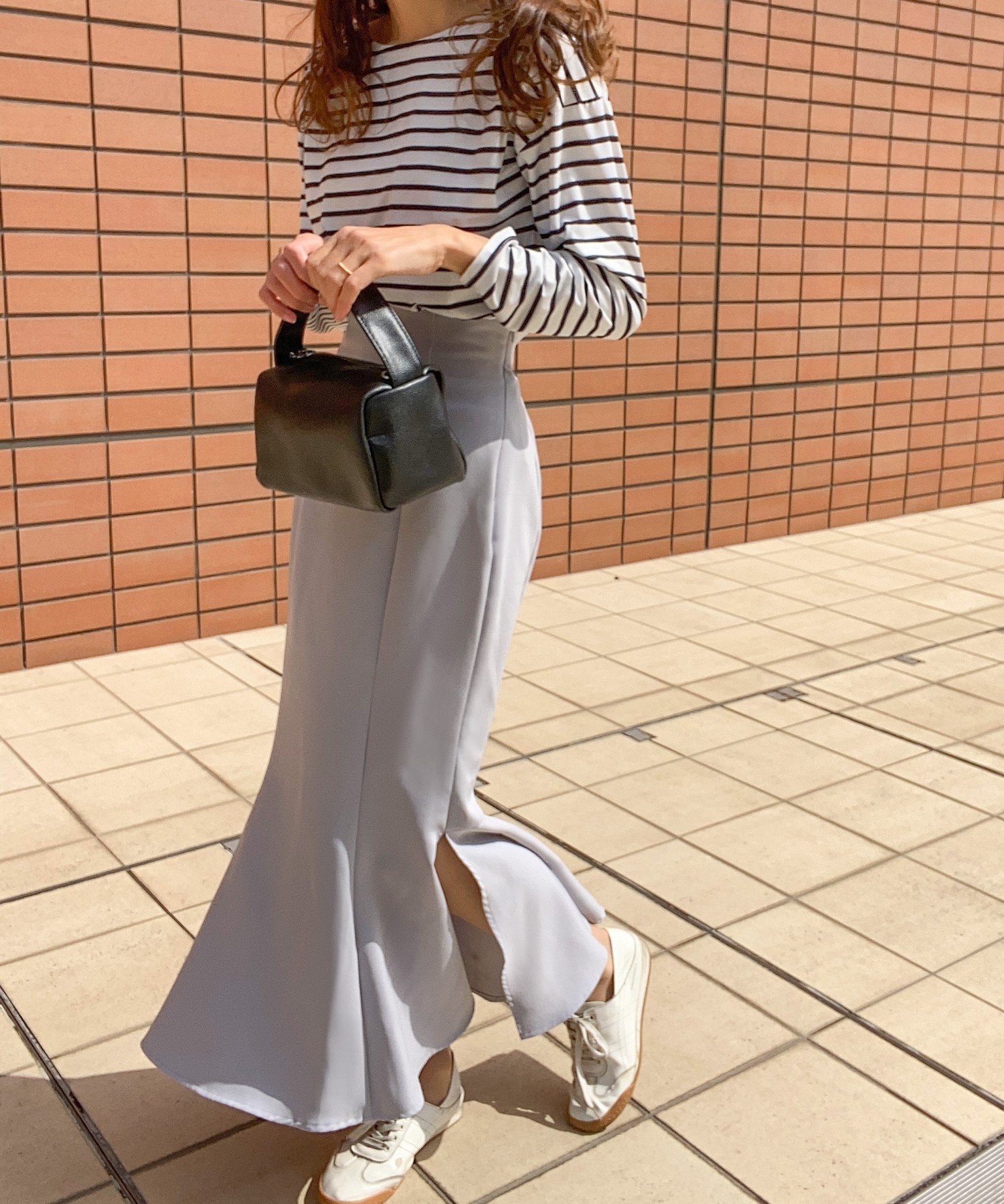【ジュノア/JUNOAH】のスリットマーメイドロングスカート薄手伸縮 インテリア・キッズ・メンズ・レディースファッション・服の通販 founy(ファニー) 　ファッション　Fashion　レディースファッション　WOMEN　スカート　Skirt　ロングスカート　Long Skirt　グレー|ID: prp329100004526026 ipo3291000000032009960
