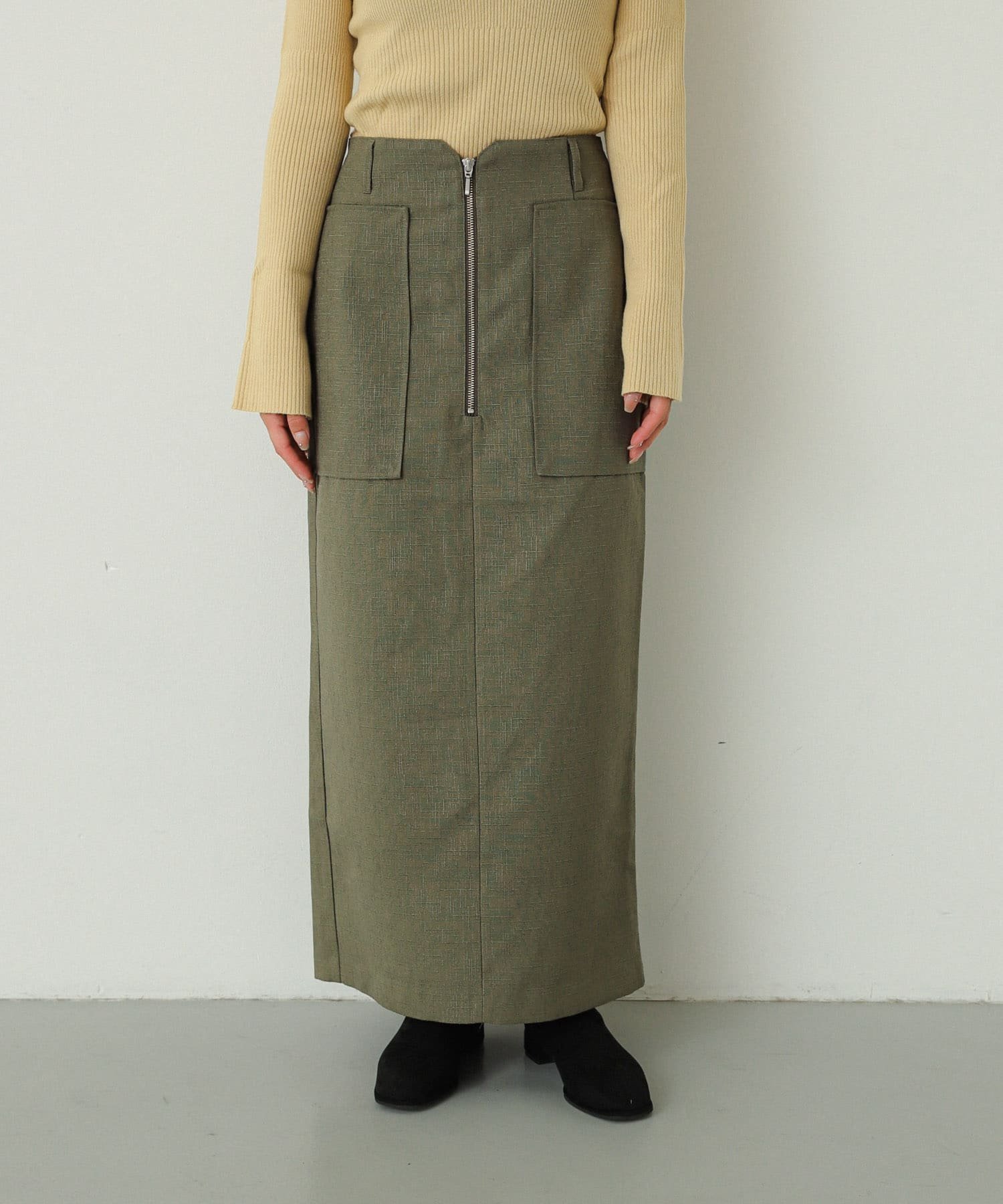 【センスオブプレイス/SENSE OF PLACE by URBAN RESEARCH】のアウトポケットジップスカート インテリア・キッズ・メンズ・レディースファッション・服の通販 founy(ファニー) 　ファッション　Fashion　レディースファッション　WOMEN　スカート　Skirt　2024年　2024　2024春夏・S/S　Ss,Spring/Summer,2024　おすすめ　Recommend　ジップ　Zip　タイトスカート　Tight Skirt　トレンド　Trend　フロント　Front　ポケット　Pocket　夏　Summer　S/S・春夏　Ss・Spring/Summer　KHAKI|ID: prp329100004526034 ipo3291000000032010006