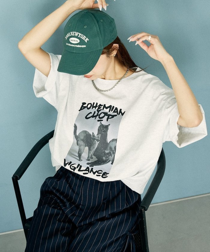 【フリークスストア/FREAK'S STORE】のスリーキャット アニマル プリントTシャツ 限定展開 25SS インテリア・キッズ・メンズ・レディースファッション・服の通販 founy(ファニー) 　ファッション　Fashion　レディースファッション　WOMEN　トップス・カットソー　Tops/Tshirt　シャツ/ブラウス　Shirts/Blouses　ロング / Tシャツ　T-Shirts　2025年　2025　2025春夏・S/S　Ss,Spring/Summer,2025　おすすめ　Recommend　アニマル　Animal　ガーリー　Girly　グラフィック　Graphic　スラックス　Slacks　デニム　Denim　バルーン　Balloon　フレア　Flare　プリント　Print　モチーフ　Motif　夏　Summer　S/S・春夏　Ss・Spring/Summer　猫　Cat　ライトグレー|ID: prp329100004526038 ipo3291000000032010025