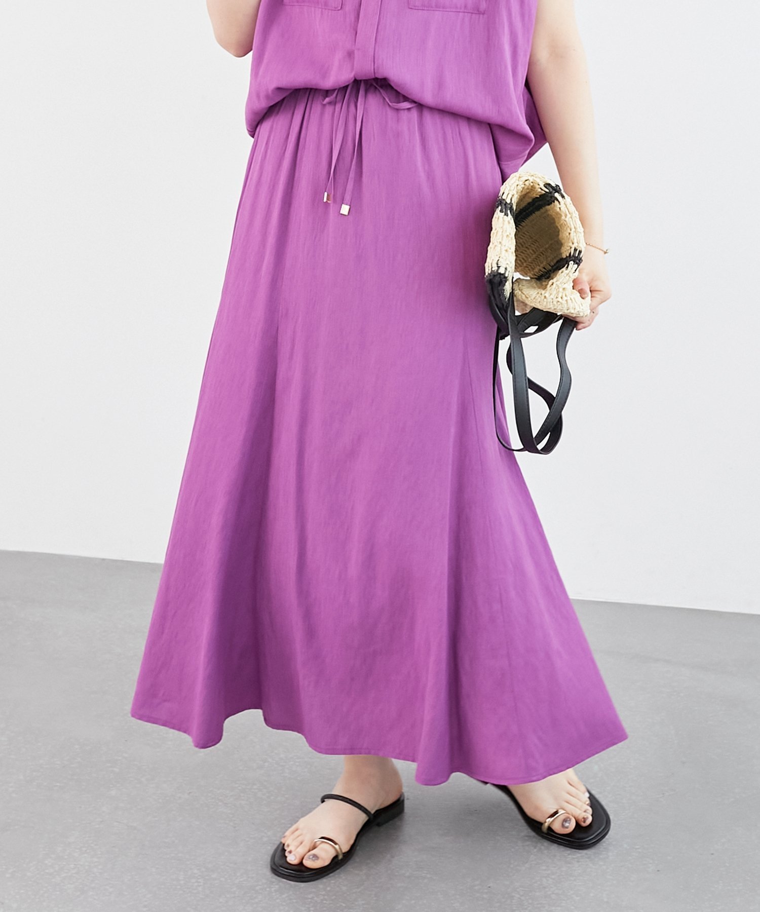 【ルクールブラン/le.coeur blanc】のリネンライクマーメイドスカート 人気、トレンドファッション・服の通販 founy(ファニー) 　ファッション　Fashion　レディースファッション　WOMEN　スカート　Skirt　おすすめ　Recommend　セットアップ　Set Up　マーメイド　Mermaid　 other-1|ID: prp329100004526055 ipo3291000000032010087