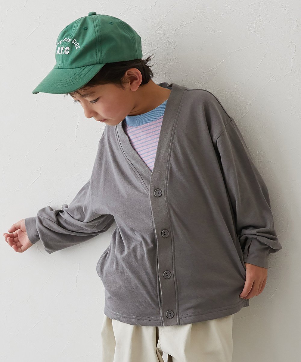【デビロック/devirock / KIDS】のUVカット ゆるっとカーディガン カーディガン トップス 25SS インテリア・キッズ・メンズ・レディースファッション・服の通販 founy(ファニー) 　ファッション　Fashion　キッズファッション　KIDS　トップス・カットソー　Tops/Tees/Kids　カットソー　Cut And Sew　カラフル　Colorful　カーディガン　Cardigan　おすすめ　Recommend　夏　Summer　2025年　2025　2025春夏・S/S　Ss,Spring/Summer,2025　001-グレー|ID: prp329100004526068 ipo3291000000032097804