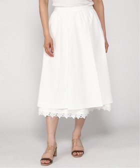 【ナラ カミーチェ/NARACAMICIE】の裾レーススカート 人気、トレンドファッション・服の通販 founy(ファニー) ファッション Fashion レディースファッション WOMEN スカート Skirt シンプル Simple セパレート Separate フェミニン Feminine フレア Flare ペチコート Petticoat レース Race |ID:prp329100004526069