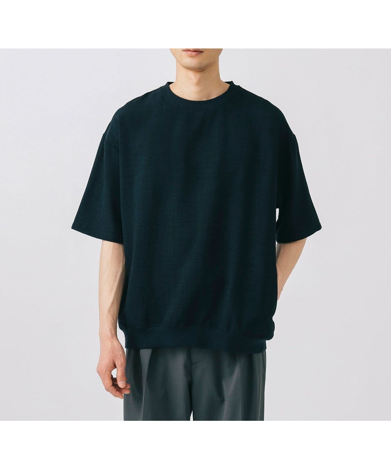 【ビームス ハート/BEAMS HEART】のポリメランジ 布帛 Tシャツ (吸水速乾) インテリア・キッズ・メンズ・レディースファッション・服の通販 founy(ファニー) 　ファッション　Fashion　レディースファッション　WOMEN　トップス・カットソー　Tops/Tshirt　シャツ/ブラウス　Shirts/Blouses　ロング / Tシャツ　T-Shirts　おすすめ　Recommend　ショート　Short　シンプル　Simple　スラックス　Slacks　デニム　Denim　バランス　Balance　フィット　Fit　フレア　Flare　リラックス　Relax　ワイド　Wide　エレガント 上品　Elegant　吸水　Water Absorption　NAVY|ID: prp329100004526088 ipo3291000000032010241