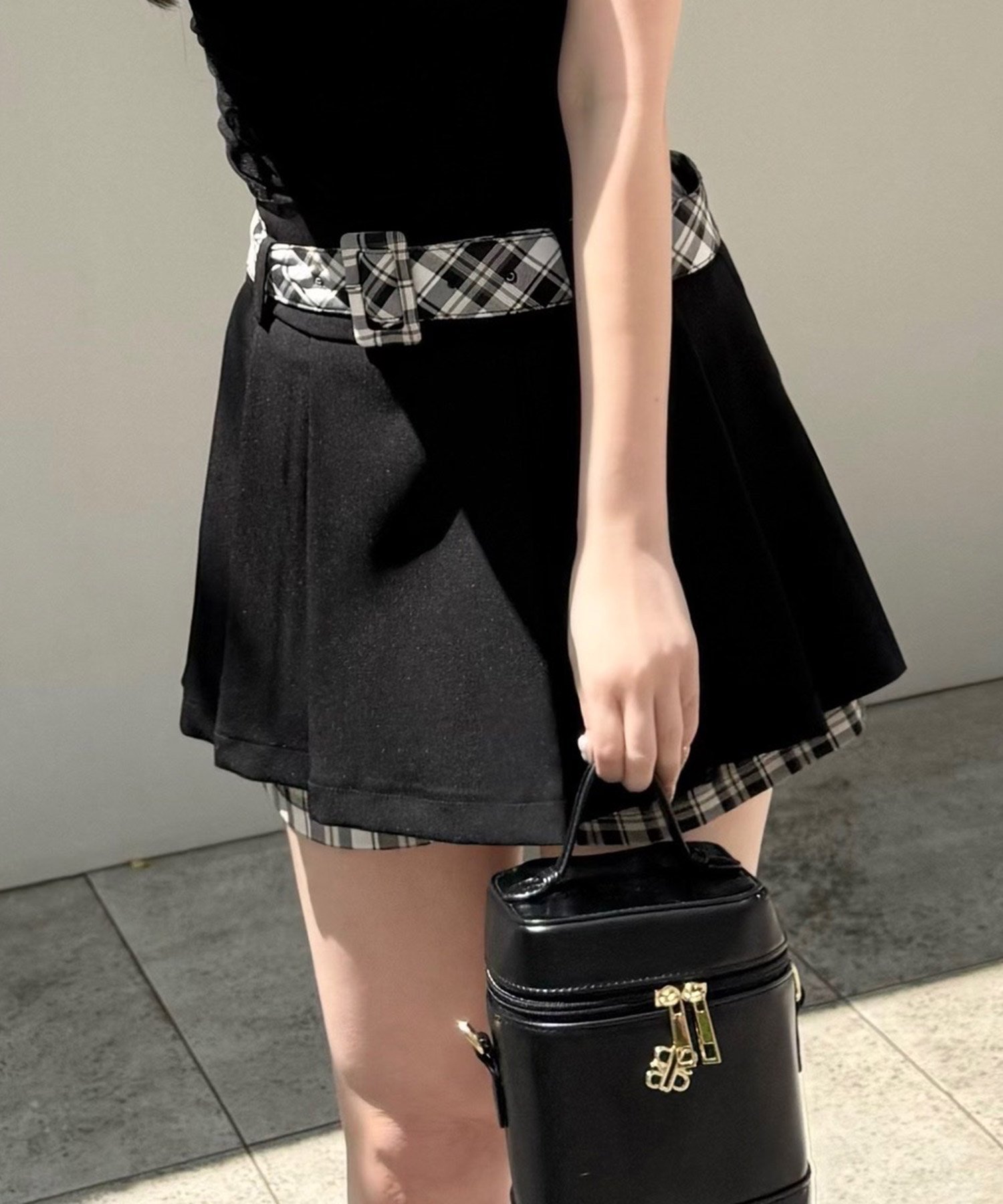 【ロイヤルパーティー/ROYAL PARTY】のチェック柄レイヤードミニスカート インテリア・キッズ・メンズ・レディースファッション・服の通販 founy(ファニー) 　ファッション　Fashion　レディースファッション　WOMEN　スカート　Skirt　ミニスカート　Mini Skirts　おすすめ　Recommend　インナー　Inner　シンプル　Simple　チェック　Check　トレンド　Trend　今季　This Season　ブラック|ID: prp329100004526089 ipo3291000000032010242