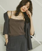【グローバルワーク/GLOBAL WORK】のWingコラボ/Fffit エフィット/カップ付きキャミ/291149 ダークブラウン58|ID:prp329100004526107