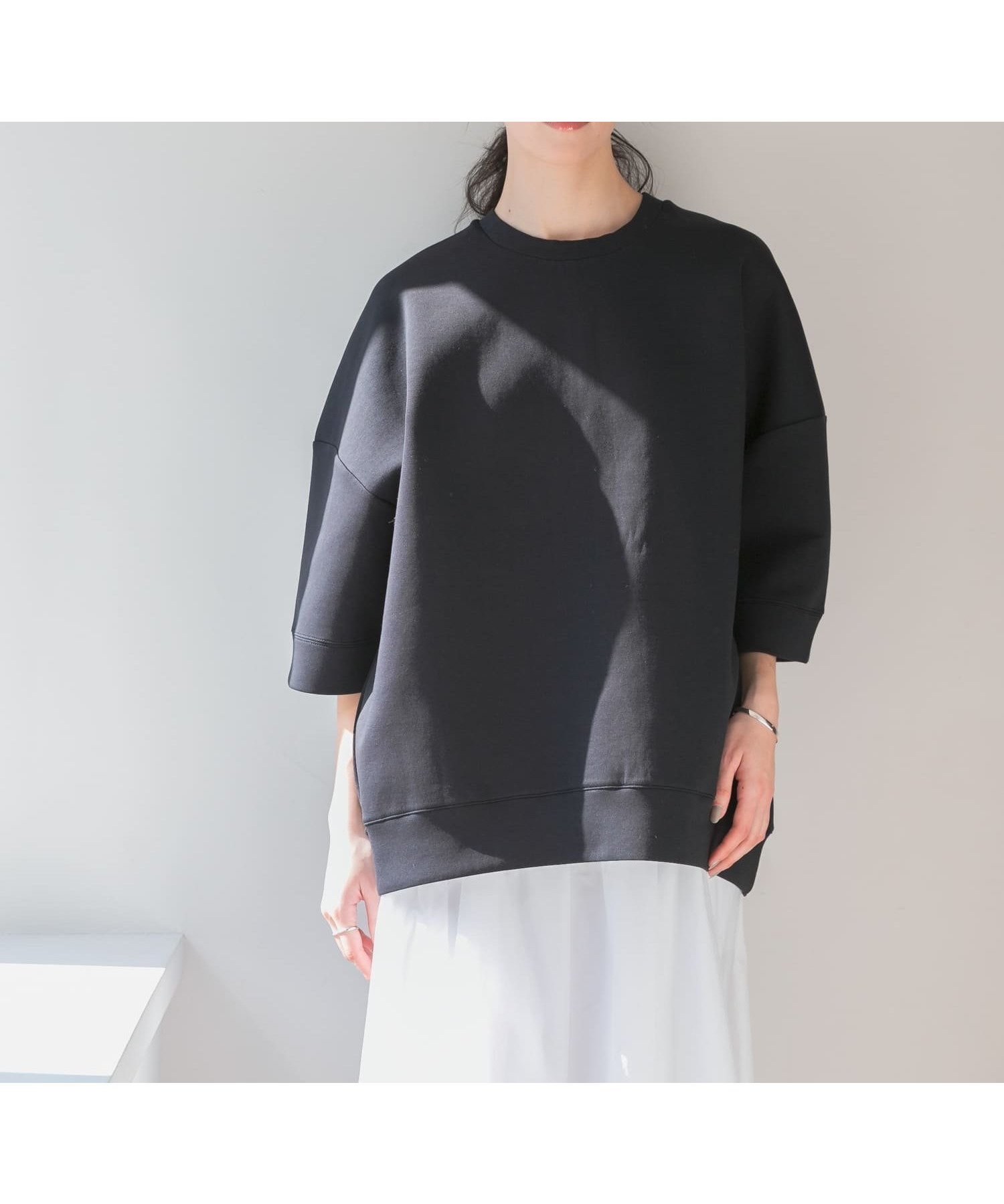 【アーバンリサーチ/URBAN RESEARCH】のnew basic ダンボールコクーントップス インテリア・キッズ・メンズ・レディースファッション・服の通販 founy(ファニー) 　ファッション　Fashion　レディースファッション　WOMEN　トップス・カットソー　Tops/Tshirt　2025年　2025　2025春夏・S/S　Ss,Spring/Summer,2025　おすすめ　Recommend　カットソー　Cut And Sew　スラックス　Slacks　バランス　Balance　ビッグ　Big　ベーシック　Basic　夏　Summer　S/S・春夏　Ss・Spring/Summer　BLACK|ID: prp329100004526112 ipo3291000000032010333