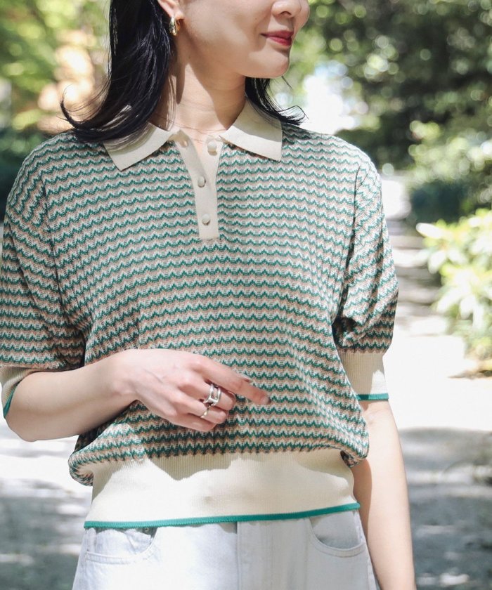 【ビームス ハート/BEAMS HEART】の【半袖/襟付き】マルチジャカード ニットポロ 25SS ポロシャツ ポロニット インテリア・キッズ・メンズ・レディースファッション・服の通販 founy(ファニー) https://founy.com/ ファッション Fashion レディースファッション Ladies' Fashion Online トップス・カットソー Tops/Tshirt ニット Knit Tops シャツ/ブラウス Shirts/Blouses ポロシャツ Polo Shirts 2025年 2025 2025春夏・S/S Ss,Spring/Summer,2025 コンパクト Compact シンプル Simple ジャカード Jacquard デニム Denim トレンド Trend ボトム Bottom ポロシャツ Polo Shirt エレガント 上品 Elegant 半袖 Short Sleeve 夏 Summer |ID: prp329100004526118 ipo3291000000032488358