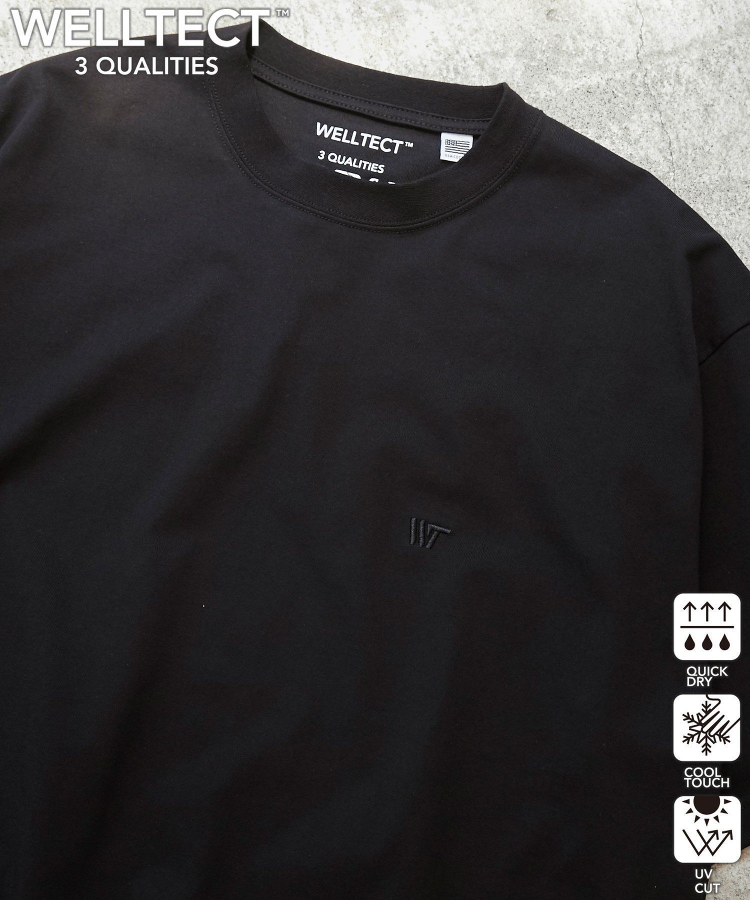 【コーエン メン/COEN / MEN】の【WELLTECT】ワンポイント刺繍Tシャツ インテリア・キッズ・メンズ・レディースファッション・服の通販 founy(ファニー) 　ファッション　Fashion　メンズファッション　MEN　インナー　Inner　カーディガン　Cardigan　吸水　Water Absorption　シンプル　Simple　ジャケット　Jacket　ビッグ　Big　無地　Plain Color　ロング　Long　ワンポイント　One Point　おすすめ　Recommend　夏　Summer　BLACK|ID: prp329100004526136 ipo3291000000032010451